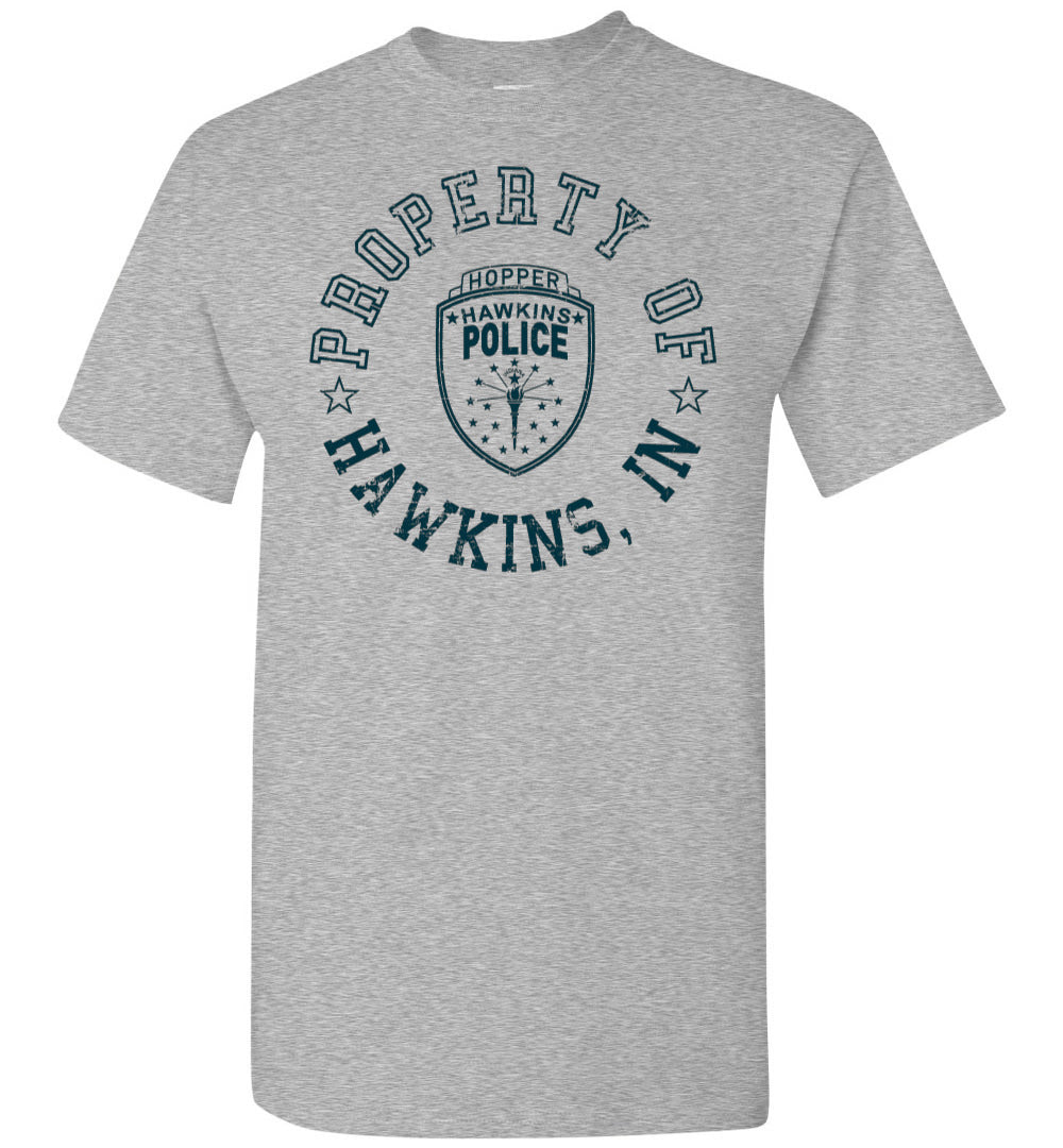 Stranger Things Inspired "Property of Hawkins Police" Shirt